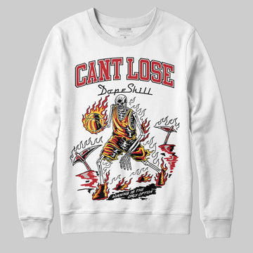 Jordan 14 Retro Ferrari (2025) DopeSkill Sweatshirt Cant Lose Graphic Streetwear - White