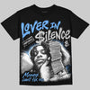 Jordan 5 Black University Blue DopeSkill Oversize Print T-Shirt Lover In $ilence Graphic Streetwear - Black