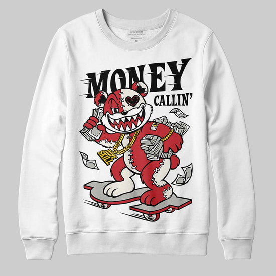 Jordan 4 “Flight Club” DopeSkill Sweatshirt Money Callin' Graphic Streetwear - White