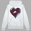 Jordan 5 Retro Burgundy (2023) DopeSkill Hoodie Sweatshirt Heart Jordan 5 Graphic Streetwear - White