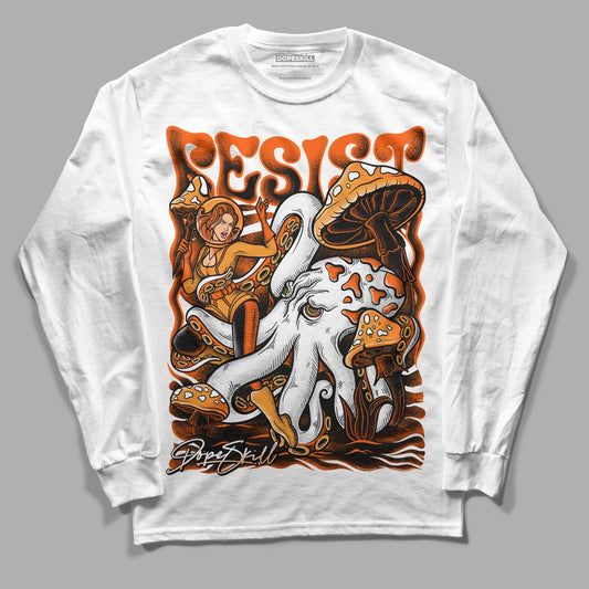 Jordan 12 Retro Brilliant Orange DopeSkill Long Sleeve T-Shirt Resist Graphic Streetwear - White