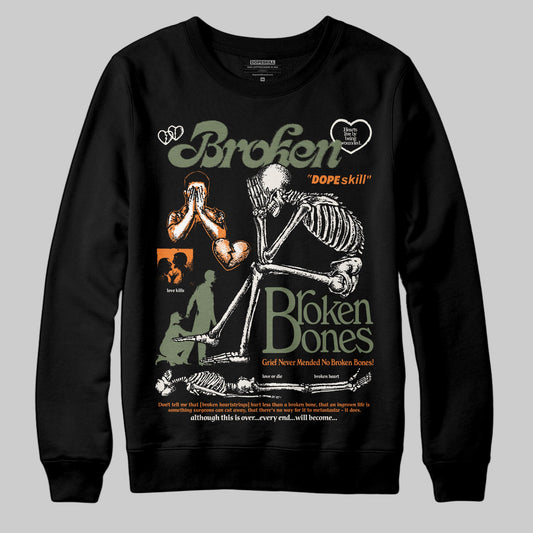 Jordan 4 Retro OG SP Undefeated (2025) DopeSkill Sweatshirt Broken Bones Graphic Streetwear - Black