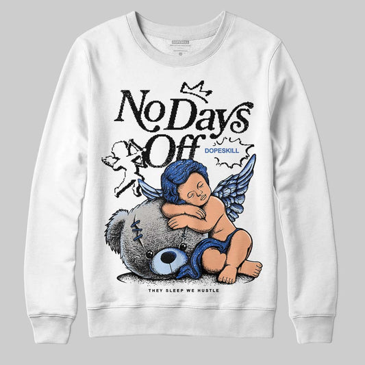 Awake NY x Jordan 5 Retro 'Black Racer Blue' DopeSkill Sweatshirt New No Days Off Graphic Streetwear - White