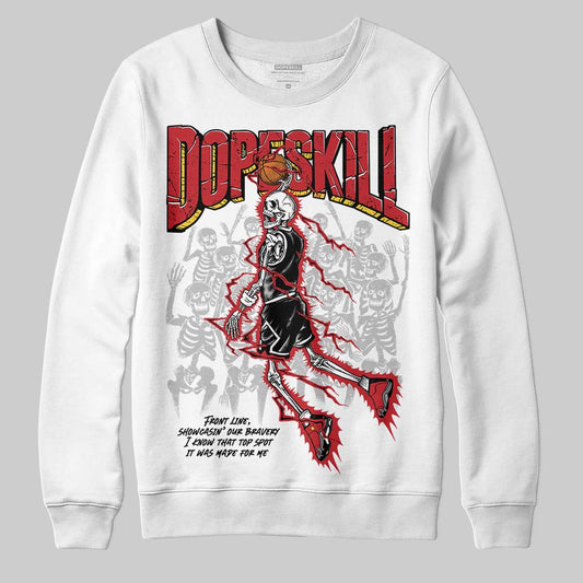 Jordan 14 Retro Ferrari (2025) DopeSkill Sweatshirt Thunder Dunk Graphic Streetwear - White
