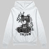 Jordan 4 “Black Cat” (2025) DopeSkill Hoodie Sweatshirt Smile Through The Pain Graphic Streetwear - White