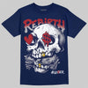 Jordan 12 Retro French Blue (2025) DopeSkill T-Shirt Rebirth Graphic Streetwear - Navy