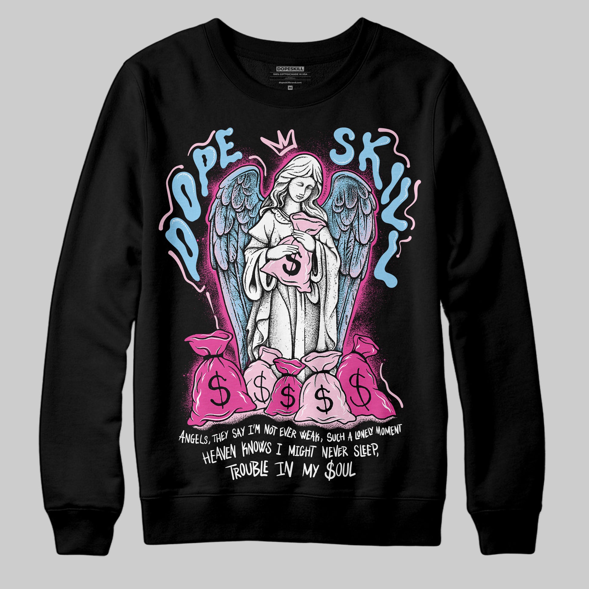 Jordan 6 “Doernbecher” DopeSkill Sweatshirt Angels Graphic Streetwear - Black