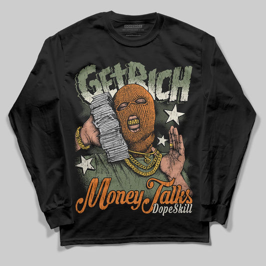 Jordan 4 Retro OG SP Undefeated (2025) DopeSkill Long Sleeve T-Shirt Get Rich Graphic Streetwear - black