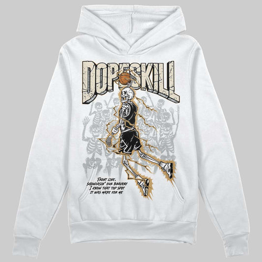 Jordan 5 Retro Reverse Metallic DopeSkill Hoodie Sweatshirt Thunder Dunk Graphic Streetwear - White