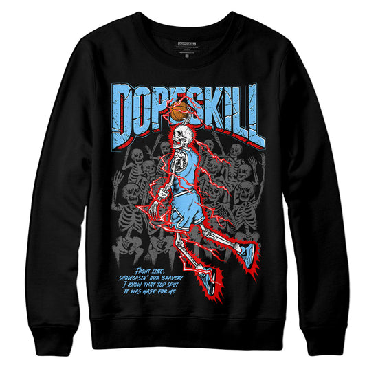 Travis Scott x Jordan 4 Retro 'Cactus Jack' DopeSkill Sweatshirt Thunder Dunk Graphic Streetwear - Black 