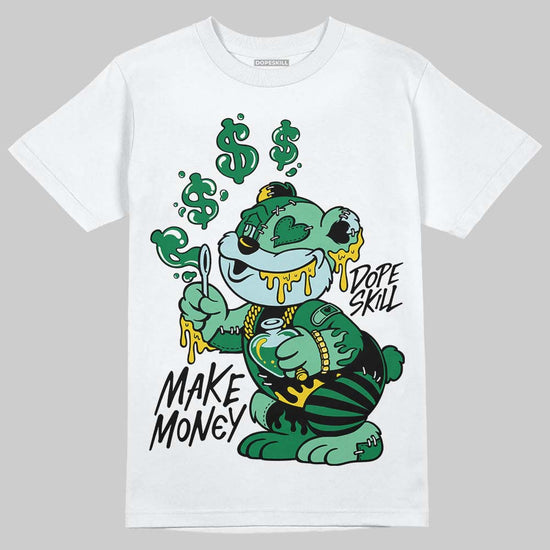 Green Sneakers DopeSkill T-Shirt Make Money Graphic Streetwear - White 