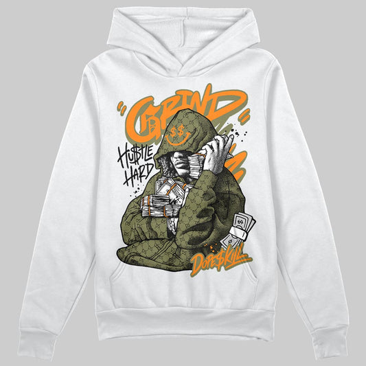 Olive Sneakers DopeSkill Hoodie Grind Pray Graphic Streetwear - White