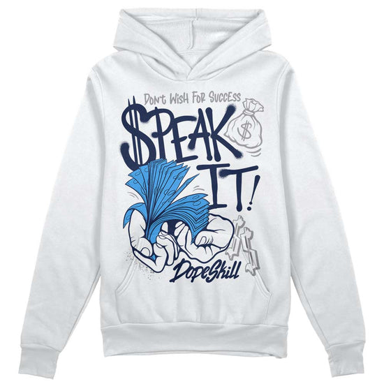 Jordan Spiz’ike Low “White/Obsidian” DopeSkill Hoodie Sweatshirt Speak It Graphic Streetwear - White