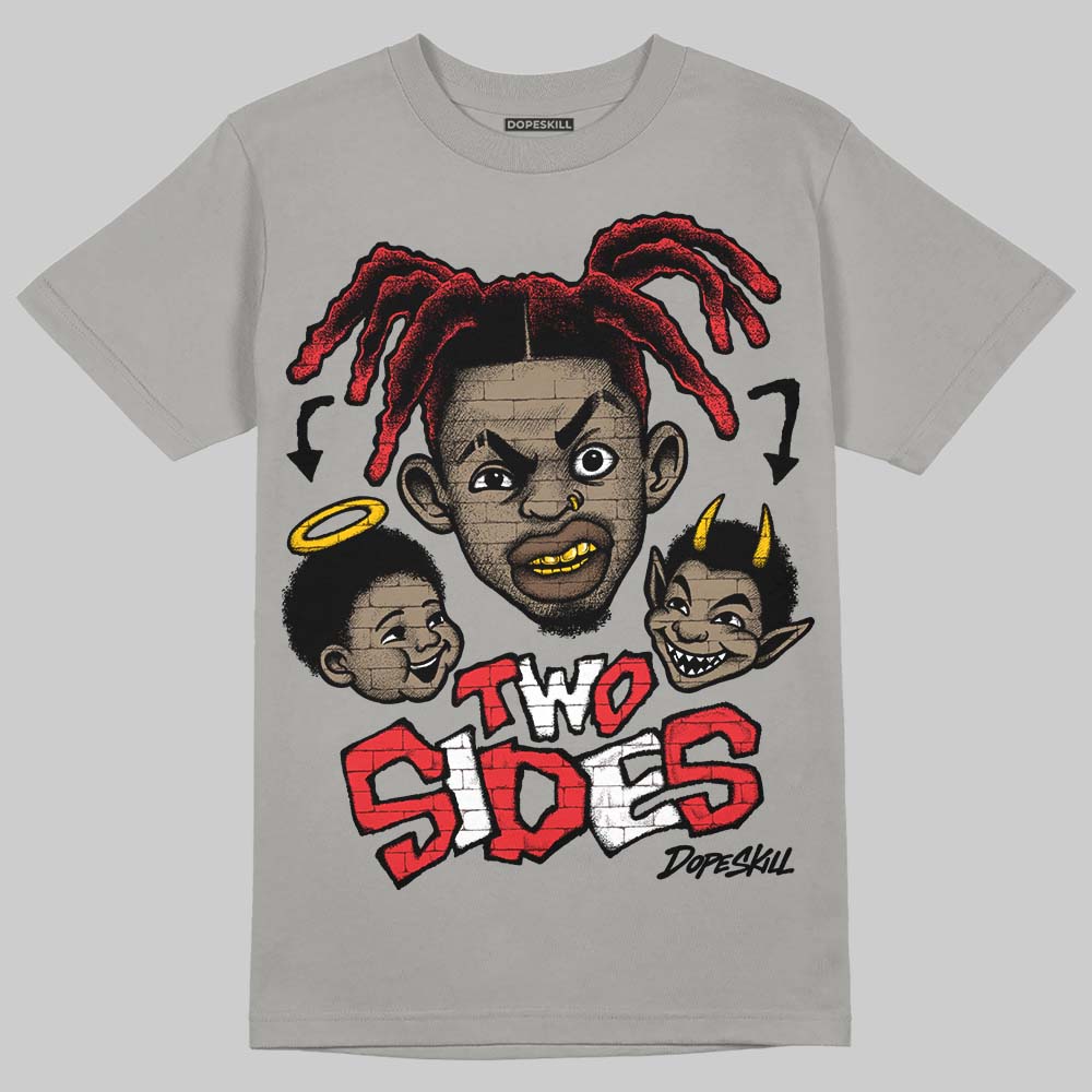 Grey Sneakers DopeSkill T-Shirt Two Sides Graphic Streetwear - Gravel