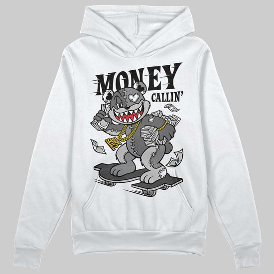 Jordan 4 “Black Cat” (2025) DopeSkill Hoodie Sweatshirt Money Callin' Graphic Streetwear - White