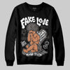Jordan 4 Retro Cave Stone DopeSkill Sweatshirt False Love Graphic Streetwear - Black