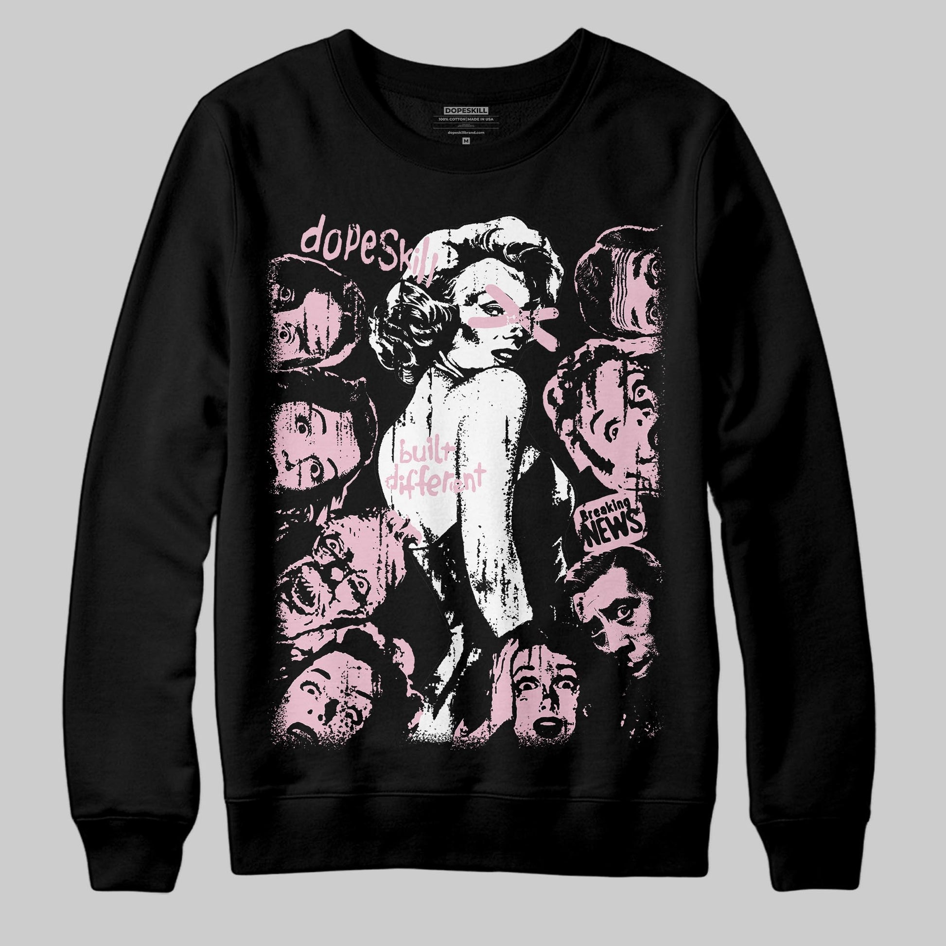 Jordan 5 OG “35th Anniversary” DopeSkill Sweatshirt Built Different Graphic Streetwear - Black