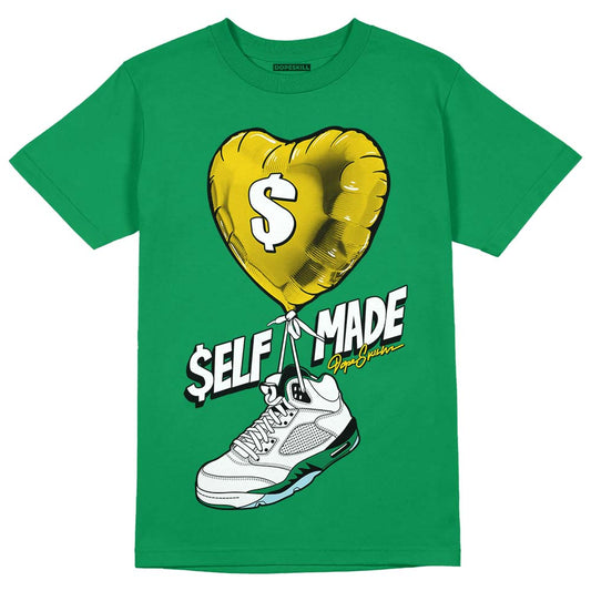 Jordan 5 “Lucky Green” DopeSkill Green T-shirt Self Made Graphic Streetwear 