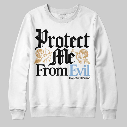 Nike Air Diamond Turf Must Be the Money DopeSkill Sweatshirt Protect Me From Evil Graphic Streetwear - White
