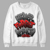 Jordan Spizike Low Bred DopeSkill Sweatshirt Never Forget Loyalty Graphic Streetwear - White 