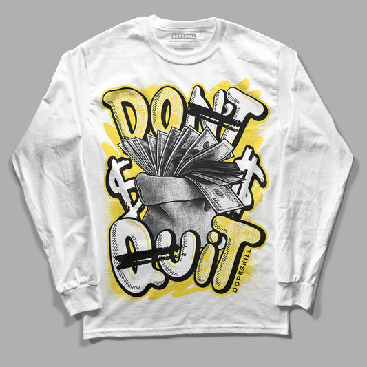 Wmns Air Jordan 11 Low 'Yellow Snakeskin' DopeSkill Long Sleeve T-Shirt Don't Quit Graphic Streetwear - White