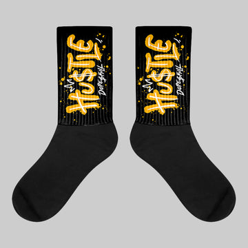 Black Taxi 12s DopeSkill Sublimated Socks Hustle Graphic