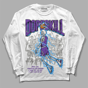 Jordan 3 Dark Iris  DopeSkill Long Sleeve T-Shirt Thunder Dunk Graphic Streetwear - White 