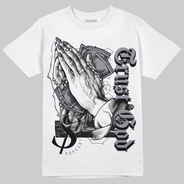 Jordan 14 Retro 'Stealth' DopeSkill T-Shirt Trust God Graphic Streetwear - White