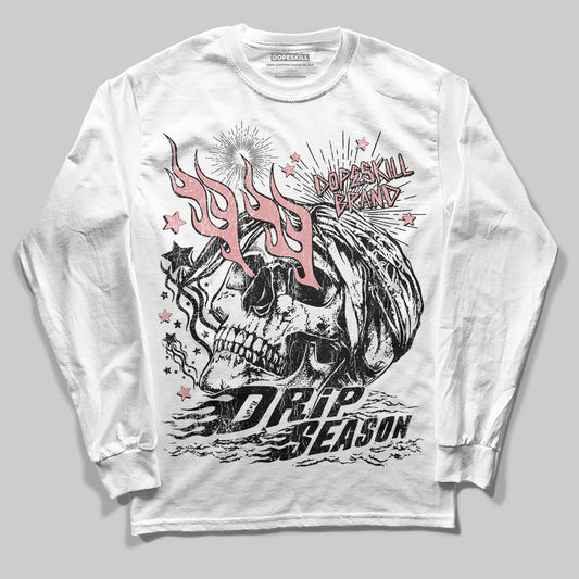 Harris Tweed x Wmns Dunk Low 'Black Phantom' DopeSkill Long Sleeve T-Shirt Drip Season Graphic Streetwear - White 