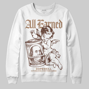 Harris Tweed x Wmns Dunk Low 'Sesame' DopeSkill Sweatshirt All Earned Graphic Streetwear - White