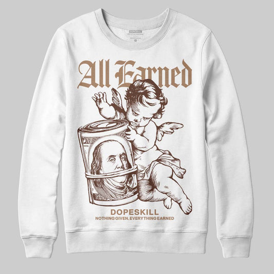 Harris Tweed x Wmns Dunk Low 'Sesame' DopeSkill Sweatshirt All Earned Graphic Streetwear - White