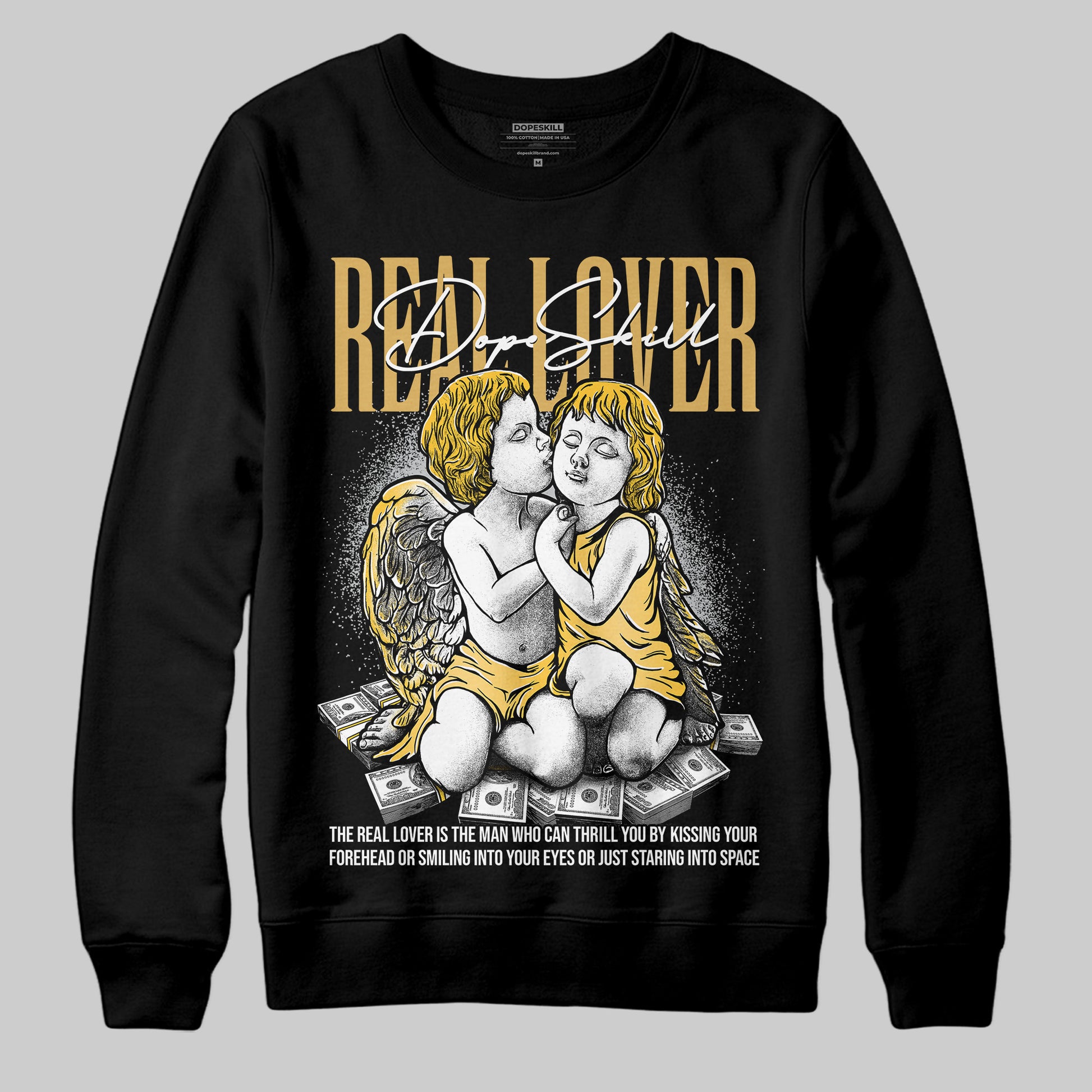 Jordan 12 "Phantom" DopeSkill Sweatshirt Real Lover Graphic Streetwear - Black