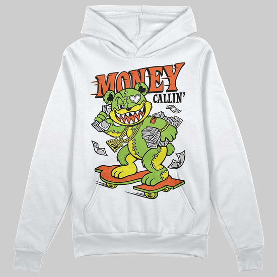 Neon Green Sneakers DopeSkill Hoodie Sweatshirt Money Callin' Graphic Streetwear - White 