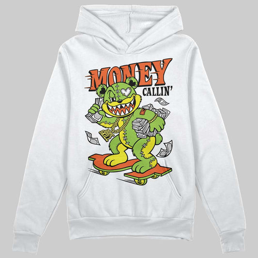 Neon Green Sneakers DopeSkill Hoodie Sweatshirt Money Callin' Graphic Streetwear - White 