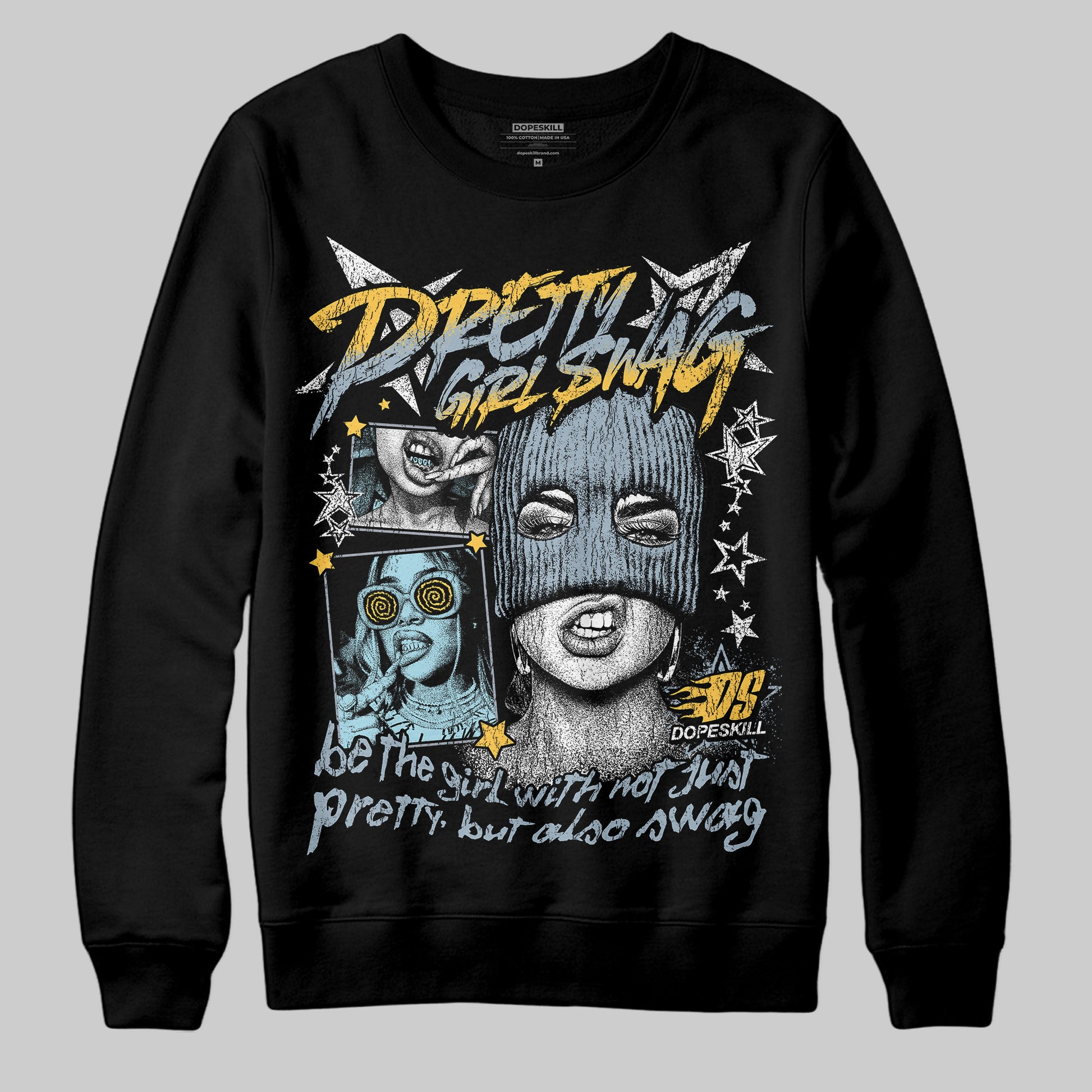 Jordan 13 “Blue Grey” DopeSkill Sweatshirt Pretty Girl Swag Graphic Streetwear - Black