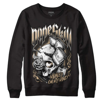 TAN Sneakers DopeSkill Sweatshirt Money On My Mind Graphic Streetwear - Black