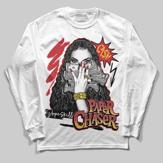 Jordan 14 Retro Ferrari (2025) DopeSkill Long Sleeve T-Shirt NPC Graphic Streetwear - White 