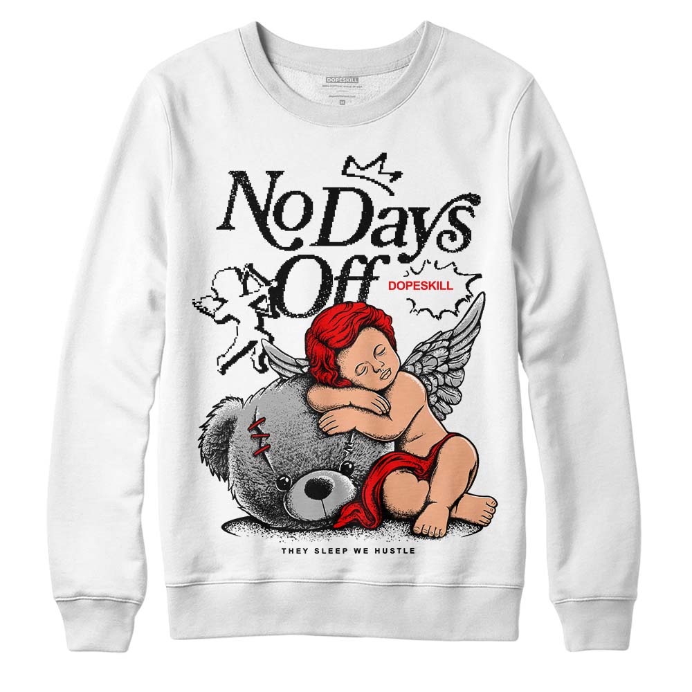 Jordan 1 Low OG “Shadow” DopeSkill Sweatshirt New No Days Off Graphic Streetwear - White