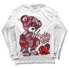 Jordan 1 Retro High OG “Team Red” DopeSkill Long Sleeve T-Shirt Broken Heart Graphic Streetwear - WHite