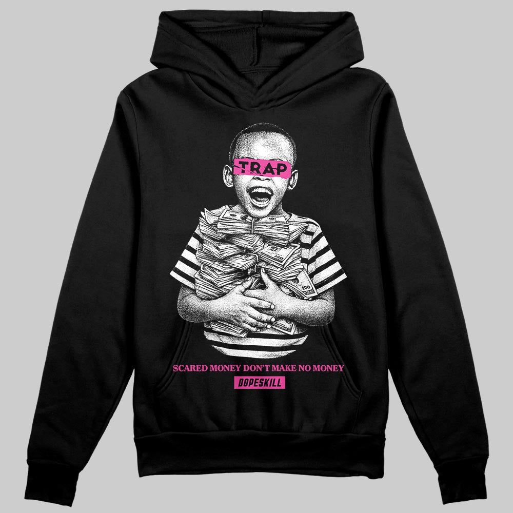 Pink Sneakers DopeSkill Hoodie Scared Money Don't Make No Money Graphic Streetwear - Black