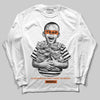 Orange Sneakers DopeSkill Long Sleeve T-Shirt Scared Money Don't Make No Money Graphic Streetwear - White 