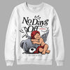 Jordan 4 “Bred Reimagined” DopeSkill Sweatshirt New No Days Off Graphic Streetwear - White