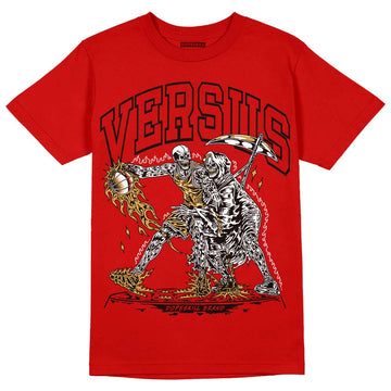 Red Sneakers DopeSkill Red T-Shirt VERSUS Graphic Streetwear