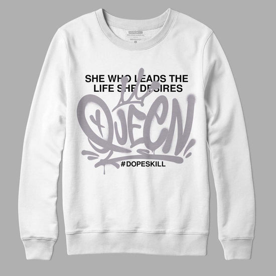 Jordan 2 Cement Grey DopeSkill Sweatshirt Queen Graphic Streetwear - White