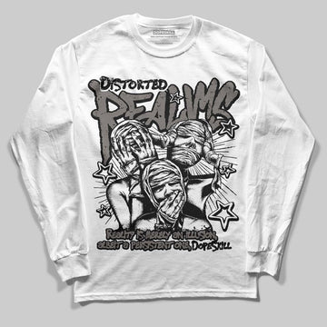Jordan 4 Retro Cave Stone DopeSkill Long Sleeve T-Shirt Distorted Realms Graphic Streetwear - White