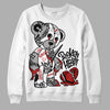 Jordan 14 "Black/White" DopeSkill Sweatshirt Broken Heart Graphic Streetwear - White 