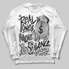 Jordan 4 “Black Cat” (2025) DopeSkill Long Sleeve T-Shirt Real Ones Move In Silence Graphic Streetwear - WHite