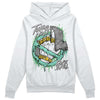 Jordan 1 High OG Green Glow DopeSkill Hoodie Sweatshirt Takin No L's Graphic Streetwear - White