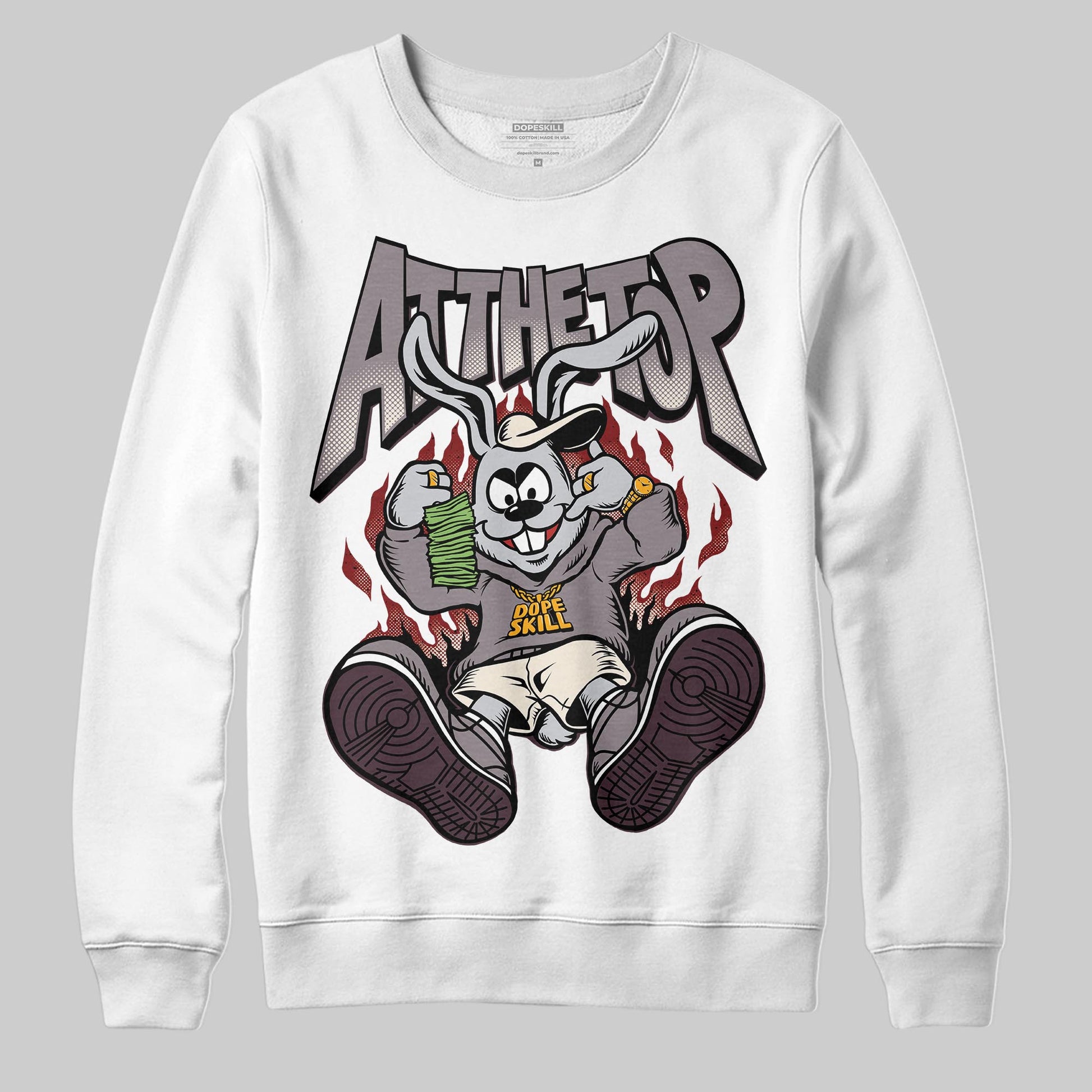 A Ma Maniére x Air Jordan 6 Retro “Smoky Mauve”⁠ DopeSkill Sweatshirt At The Top Graphic Streetwear - White