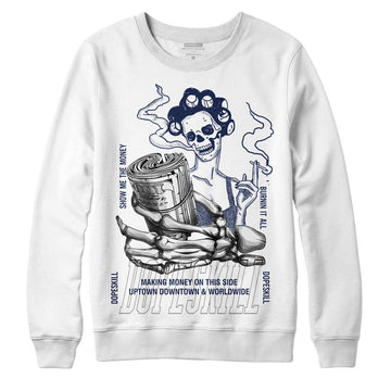 Jordan Spiz’ike Low “White/Obsidian” DopeSkill Sweatshirt Show Me The Money Graphic Streetwear - WHite